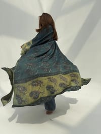Bisht Pure Silk Handblock Abaya U 10 thumb 9