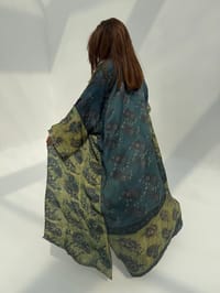 Bisht Pure Silk Handblock Abaya U 10 thumb 10