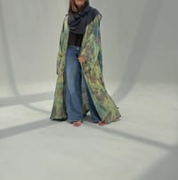 Bisht Pure Silk Handblock Abaya U 4 thumb 6