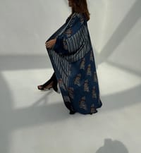 Bisht Pure Silk Handblock Abaya M14 thumb 10
