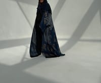 Bisht Pure Silk Handblock Abaya M14 thumb 9