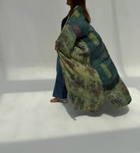Bisht Pure Silk Handblock Abaya U 4 thumb 12