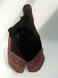 Bisht Pure Silk Handblock Abaya U17 thumb 1