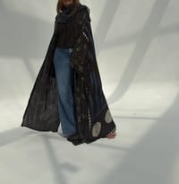 Bisht Pure Silk Handblock Abaya U 1 thumb 2