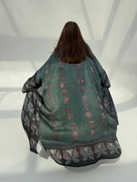 Bisht Pure Silk Handblock Abaya U 9 thumb 1