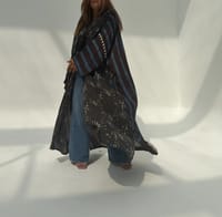 Bisht Pure Silk Handblock Abaya U 1 thumb 9