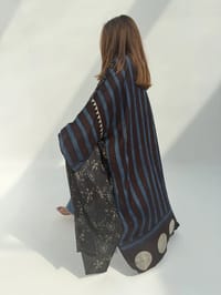 Bisht Pure Silk Handblock Abaya U 1 thumb 10