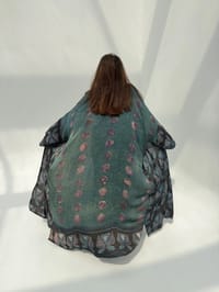Bisht Pure Silk Handblock Abaya U 9 thumb 6