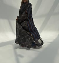 Bisht Pure Silk Handblock Abaya U 1 thumb 13