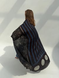 Bisht Pure Silk Handblock Abaya U 1 thumb 11