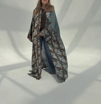 Bisht Pure Silk Handblock Abaya U 9 thumb 14