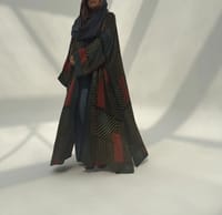 Bisht Pure Silk Handblock Abaya U13 thumb 6