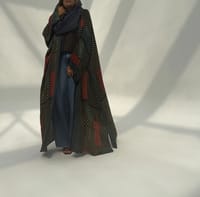 Bisht Pure Silk Handblock Abaya U13 thumb 9