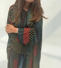 Bisht Pure Silk Handblock Abaya U13 thumb 8