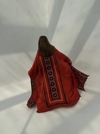 Bisht Pure Silk Handblock Abaya C17 thumb 2