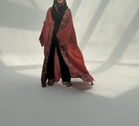 Bisht Pure Silk Handblock Abaya C17 thumb 3