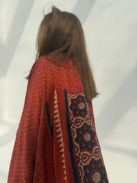 Bisht Pure Silk Handblock Abaya C17 thumb 4
