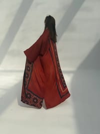 Bisht Pure Silk Handblock Abaya C17 thumb 5