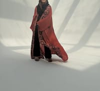 Bisht Pure Silk Handblock Abaya C17 thumb 7
