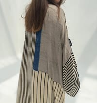 AS-IS Bisht Pure Silk Handblock Abaya A5 thumb 5