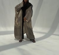 AS-IS Bisht Pure Silk Handblock Abaya A5 thumb 7