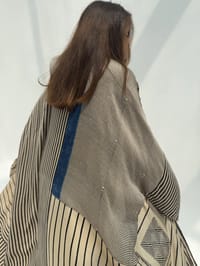 AS-IS Bisht Pure Silk Handblock Abaya A5 thumb 9
