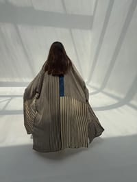 AS-IS Bisht Pure Silk Handblock Abaya A5 thumb 8