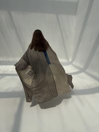 AS-IS Bisht Pure Silk Handblock Abaya A5 thumb 13
