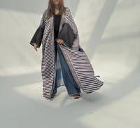 Crepe Digital Print Bisht Abaya K2 thumb 2