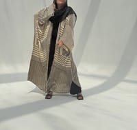 AS-IS Bisht Pure Silk Handblock Abaya A5 thumb 12