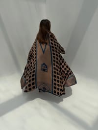 Bisht Pure Silk Handblock Abaya C4 thumb 1