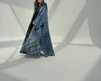 Bisht Pure Silk Handblock Abaya C18 thumb 3