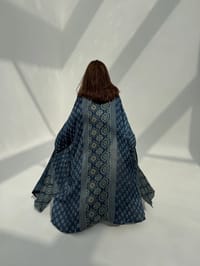 Bisht Pure Silk Handblock Abaya C18 thumb 2