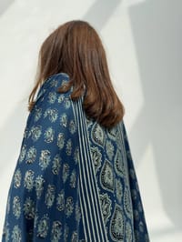 Bisht Pure Silk Handblock Abaya C18 thumb 5