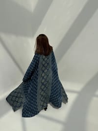 Bisht Pure Silk Handblock Abaya C18 thumb 10