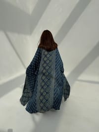 Bisht Pure Silk Handblock Abaya C18 thumb 7