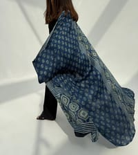 Bisht Pure Silk Handblock Abaya C18 thumb 9