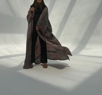 Bisht Pure Silk Handblock Abaya C14 thumb 2