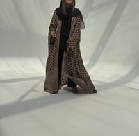 Bisht Pure Silk Handblock Abaya C12 thumb 5