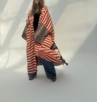 Light Crepe Digital Print Bisht Abaya C7 thumb 3