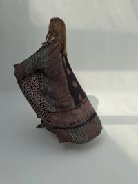 Bisht Pure Silk Handblock Abaya C14 thumb 7