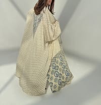 Bisht Pure Silk Handblock Abaya C19 thumb 1