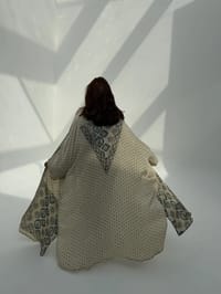 Bisht Pure Silk Handblock Abaya C19 thumb 4
