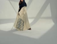 Bisht Pure Silk Handblock Abaya C19 thumb 5