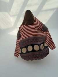Light Crepe Digital Print Bisht Abaya C7 thumb 9