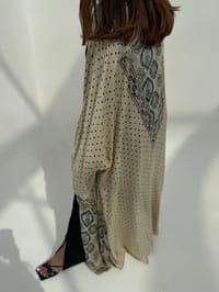 Bisht Pure Silk Handblock Abaya C19 thumb 6