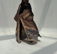 Bisht Pure Silk Handblock Abaya C6 thumb 5