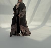Bisht Pure Silk Handblock Abaya C16 thumb 2
