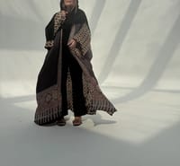 Bisht Pure Silk Handblock Abaya C16 thumb 10