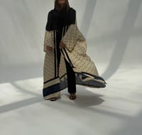 Bisht Pure Silk Handblock Abaya C9 thumb 3